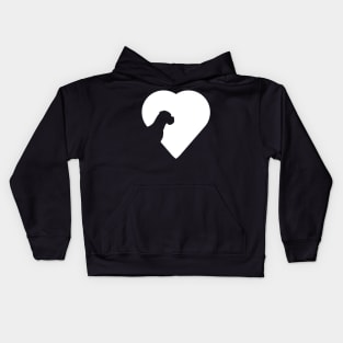 The Heart of the Uncropped Great Dane Love Kids Hoodie